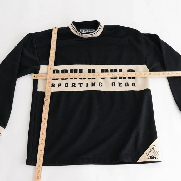 '95 South Pole Sporting Gear Antartica Expedition  Team Black Crew Neck Sweater - Picture 3 of 10